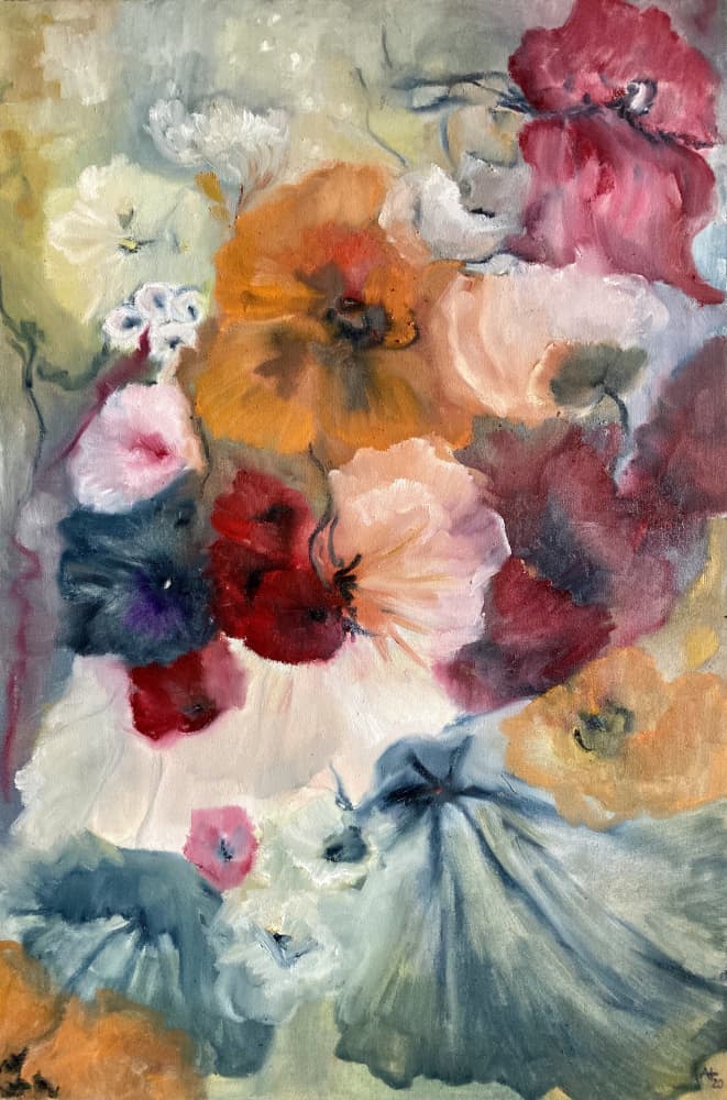 Colorful Poppies Bloom by Alexandra Higgins — canvas wall art