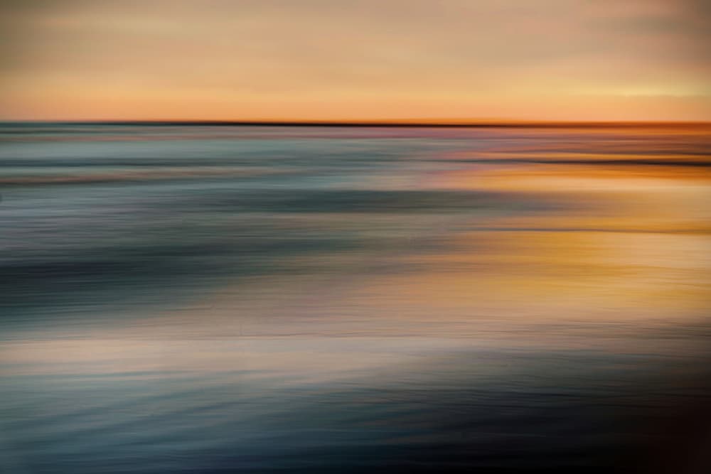 Abstract Ocean Sunset by Yasutaka Sameshima — canvas wall art