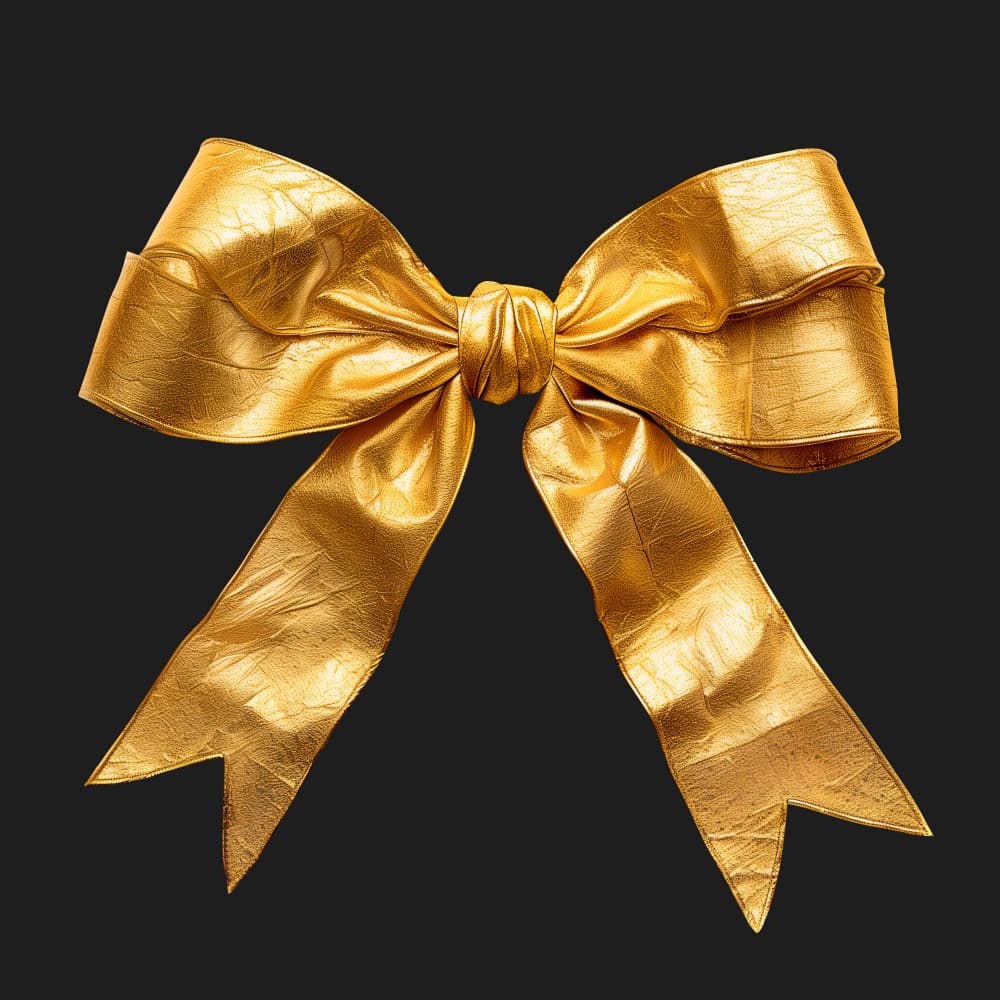 Golden Gift Bow by Marika Barsrsind β canvas wall art