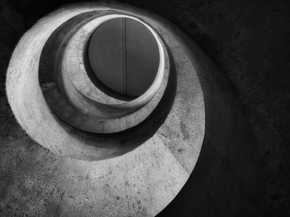 Abstract Concrete Spiral by Tong Ho Chung Howard — canvas wall art