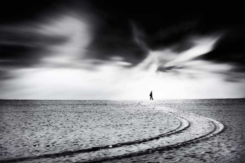 Solitary Journey Horizon by Ina Tänzer — canvas wall art