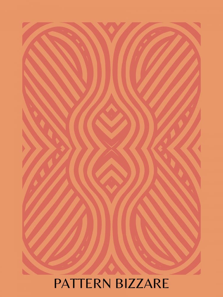 Orange Geometric Pattern by Little Dean — canvas wall art