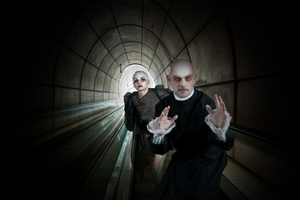 Eerie Tunnel Figures by Christine von Diepenbroek — canvas wall art