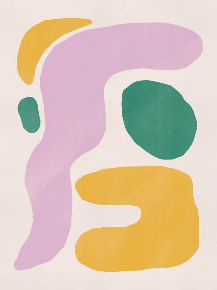 Soft Organic Shapes by Little Dean — canvas wall art