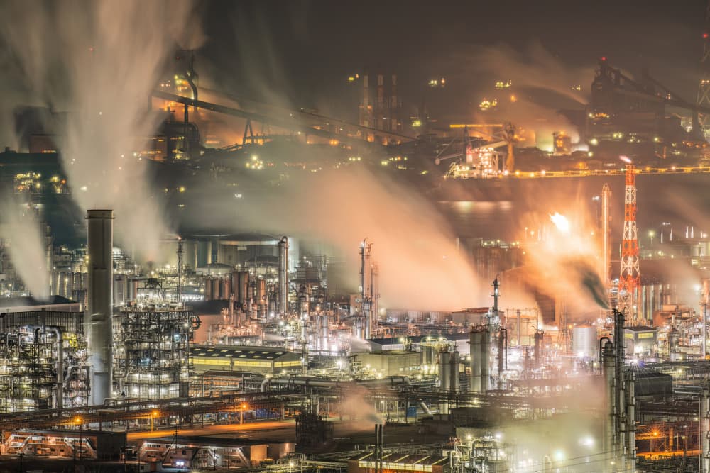 Industrial Night Glow by Kobayashi Tetsurou — canvas wall art