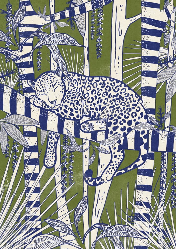 Peaceful Jungle Leopard by Nicholas — canvas wall art
