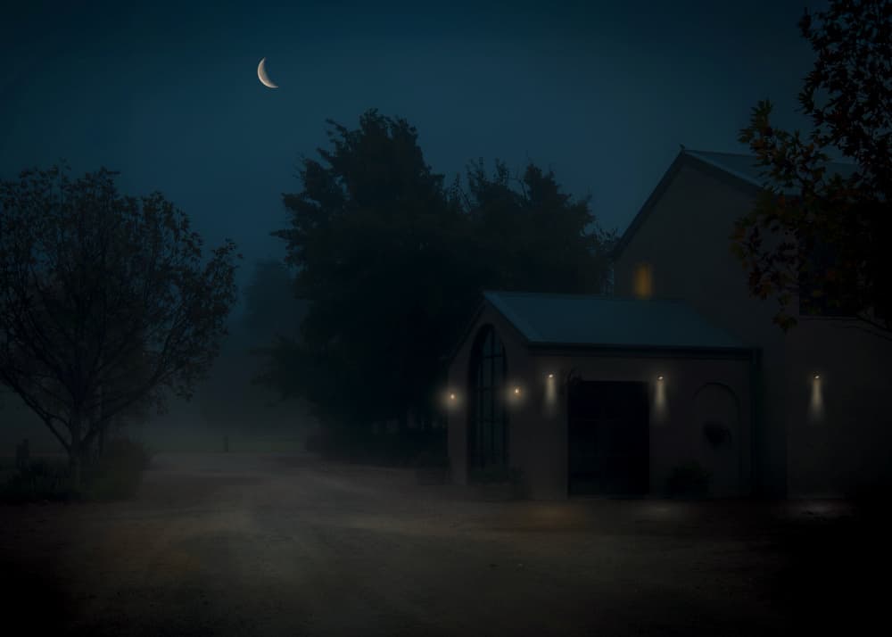 Mysterious Night Home by Frank Ma — canvas wall art