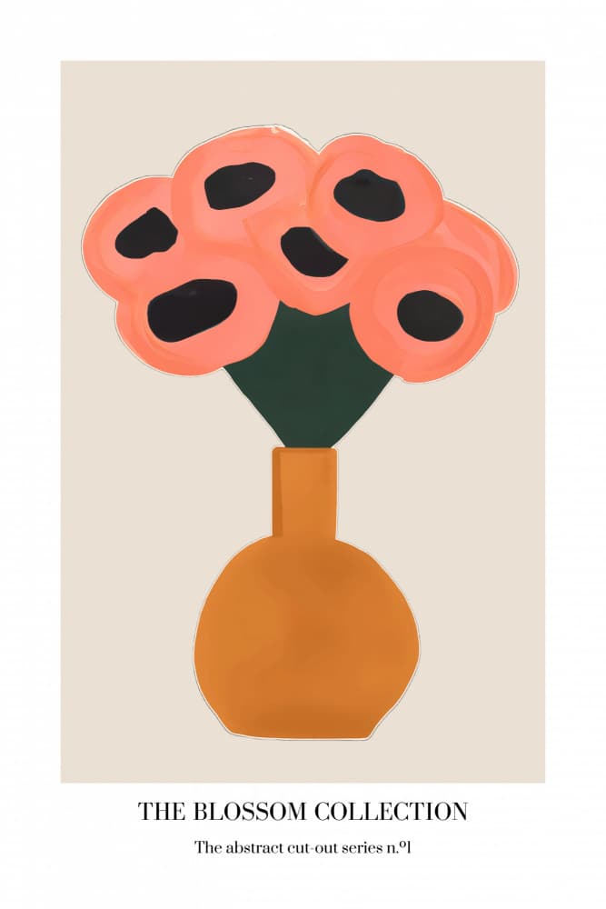 Abstract Peach Blossoms by Merel Takken — canvas wall art