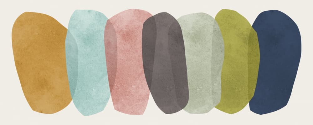 Muted Organic Shapes by Vitor Costa — canvas wall art