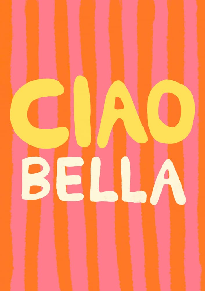 Vibrant Ciao Bella by Studio Dolci — canvas wall art