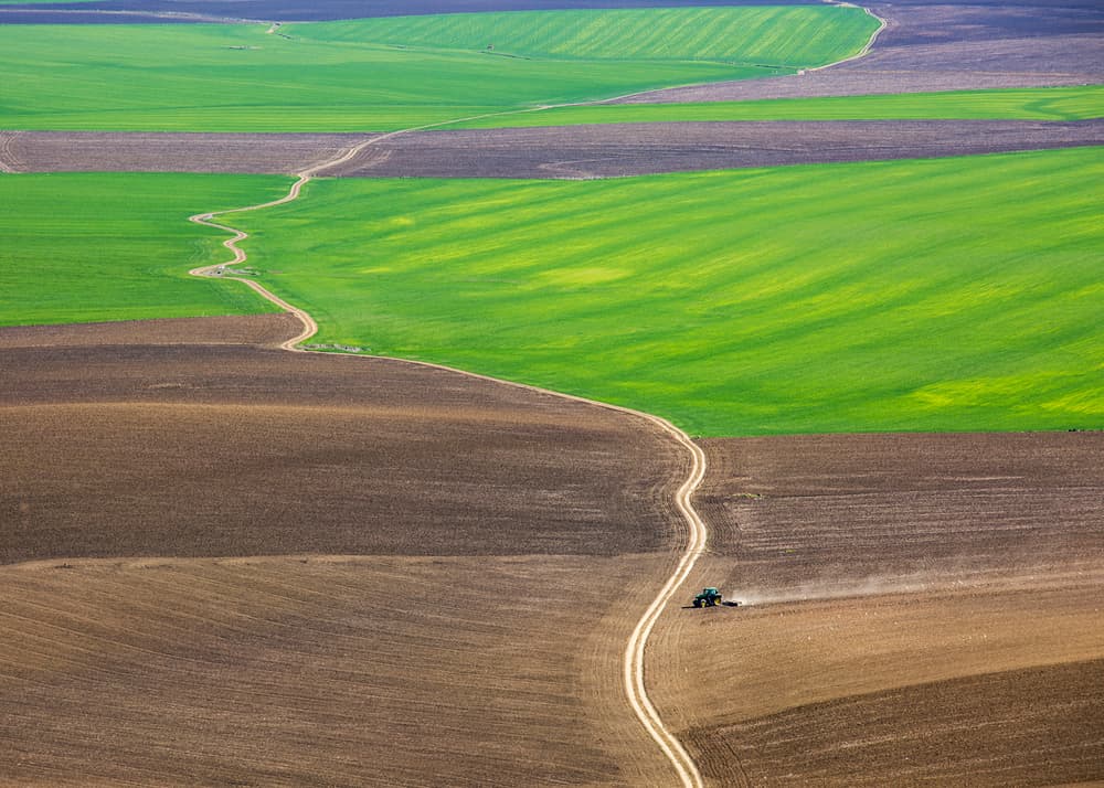 Farm Fields Tractor Plowing by Clas Gustafson PRO — canvas wall art