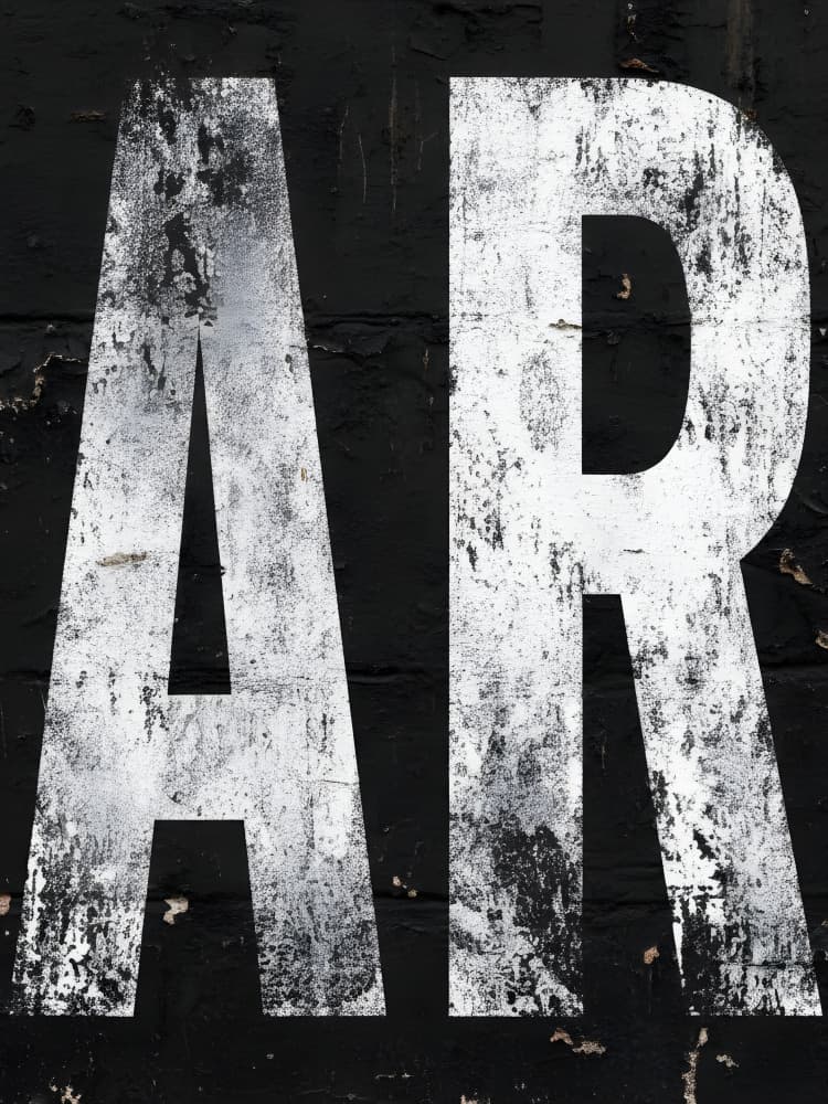 Bold Distressed AR by HUGO — canvas wall art