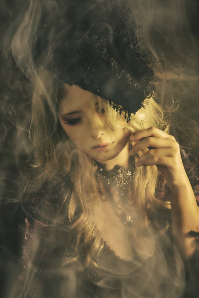 Mysterious Gothic Beauty by KOIKI — canvas wall art
