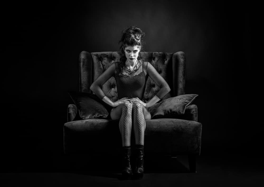 Dark Gothic Portrait by Luc Stalmans — canvas wall art