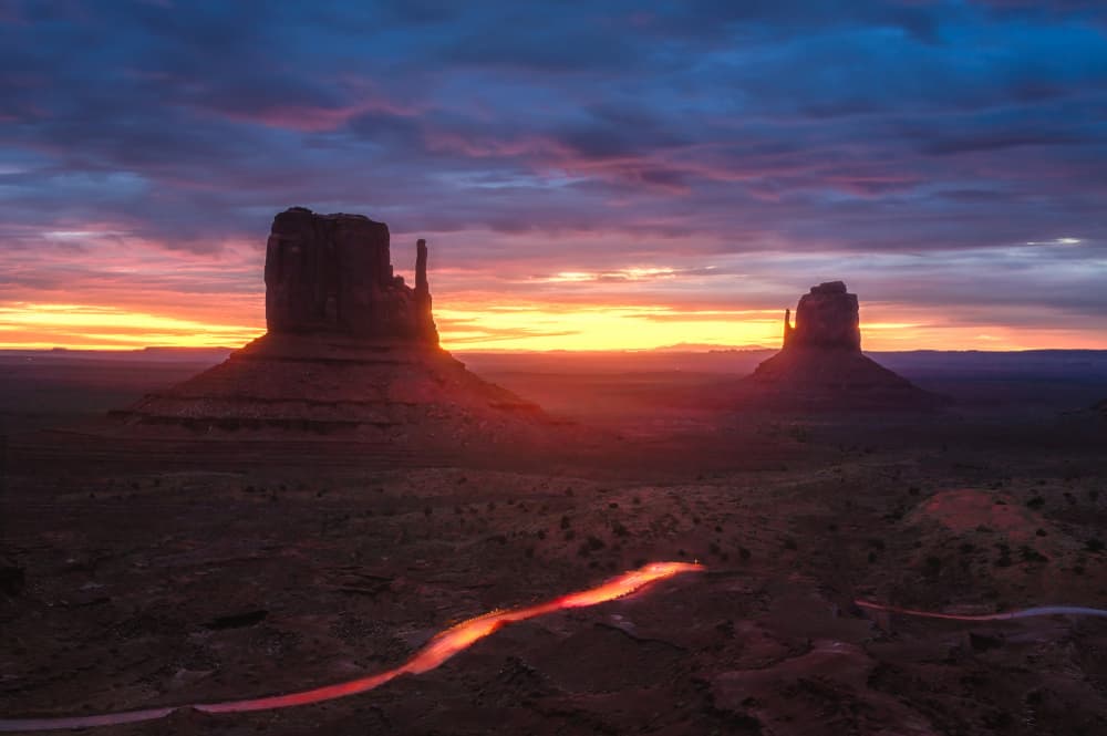 Monument Valley Sunset Glow by YY DB — canvas wall art