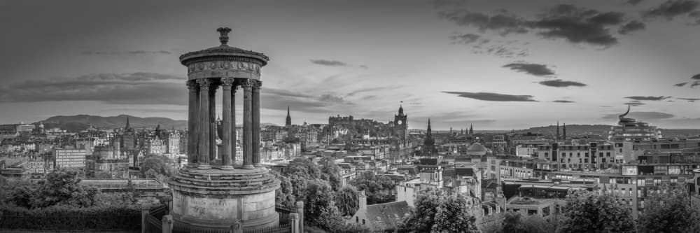 Historic Edinburgh Panorama by Melanie Viola — canvas wall art