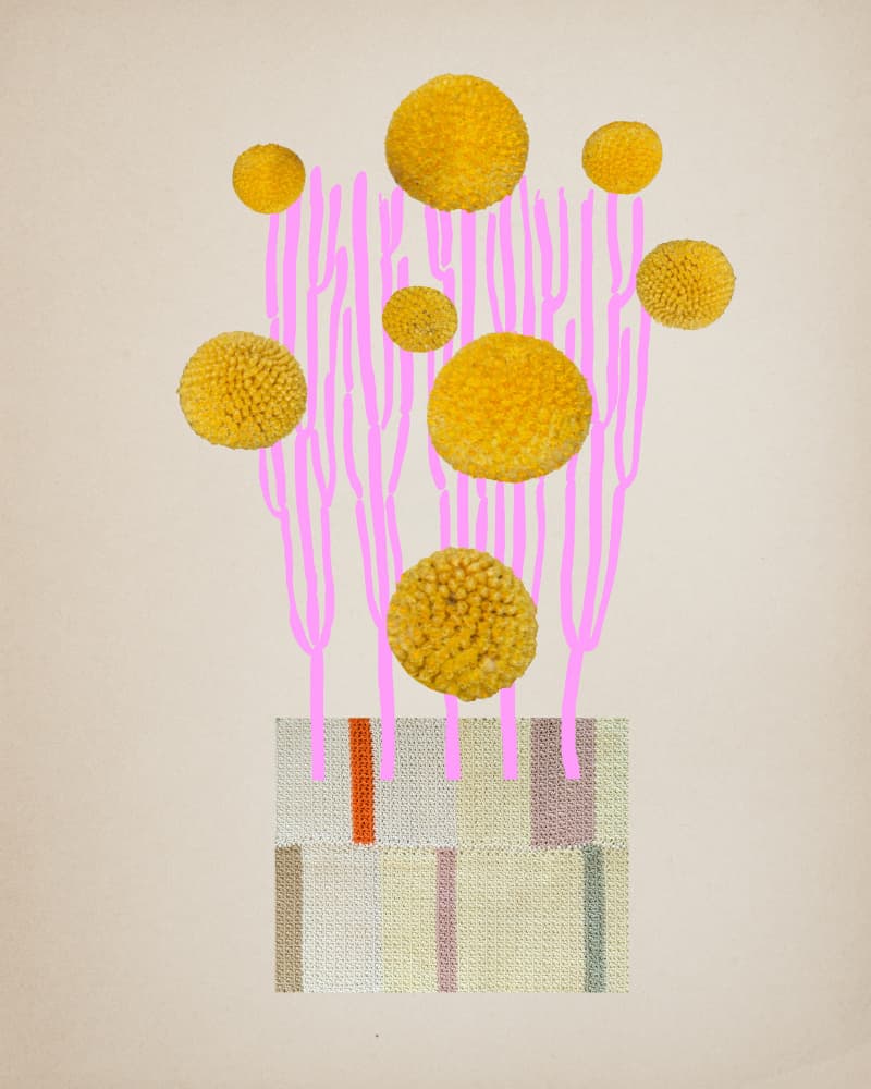 Yellow Floral Pop by Diana Jahns — canvas wall art