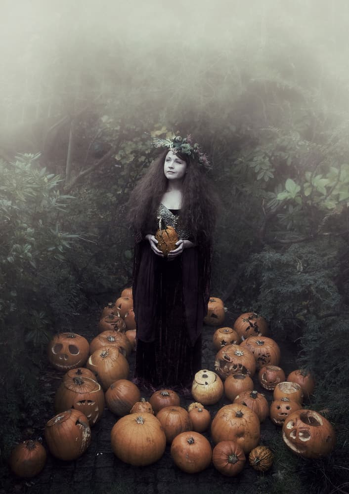 Halloween Forest Woman by kenp — canvas wall art