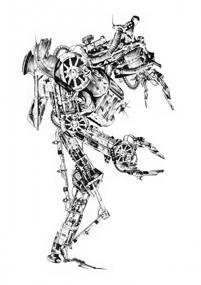 Mechanical Future Robot by Kulik — canvas wall art