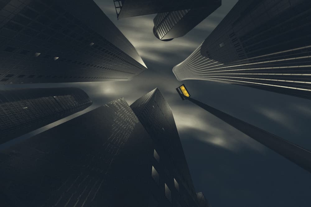 Urban Sky Ascent by Larry Deng APA — canvas wall art