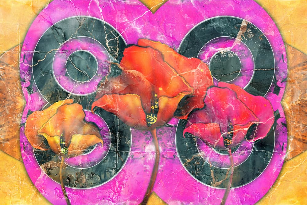 Flower Abstraction Art Vintage 05 by Rafal Kulik — canvas wall art
