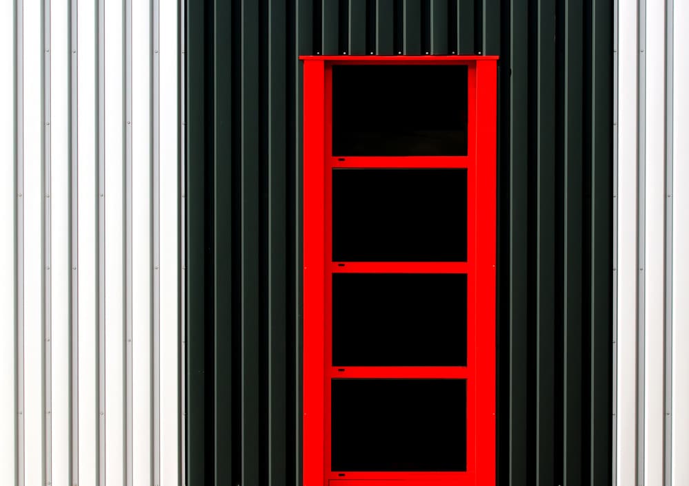 Red Window Architecture by Hans-Wolfgang Hawerkamp — canvas wall art