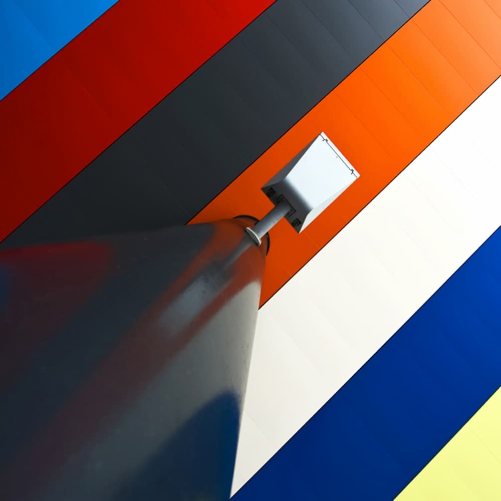 Colorful Streetlight Stripes by Gerard Jonkman — canvas wall art