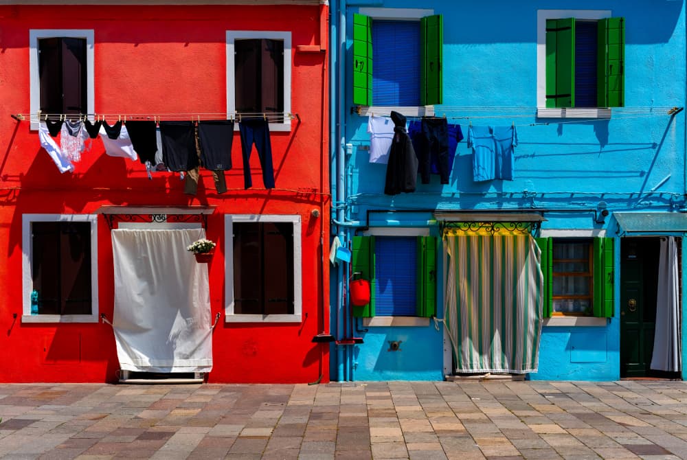 Colorful Burano Facades by Tommaso Pessotto — canvas wall art