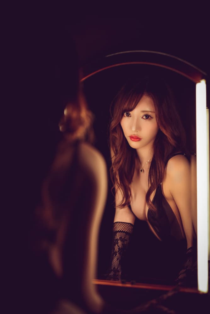 Glamour Mirror Portrait by boss — canvas wall art