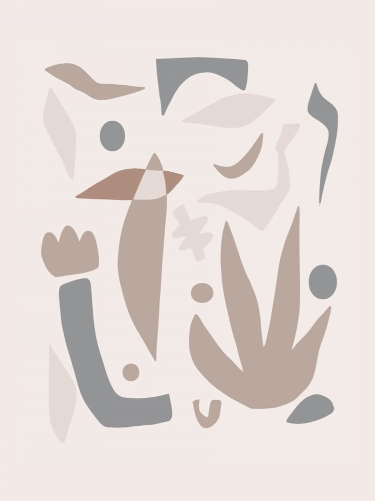 Serene Organic Shapes by Little Dean — canvas wall art