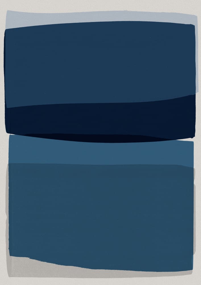 Deep Blue Horizon Layers by Orara Studio — canvas wall art
