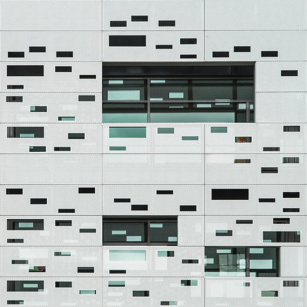 Modern Geometric Facade by Luc Vangindertael (laGrange) — canvas wall art