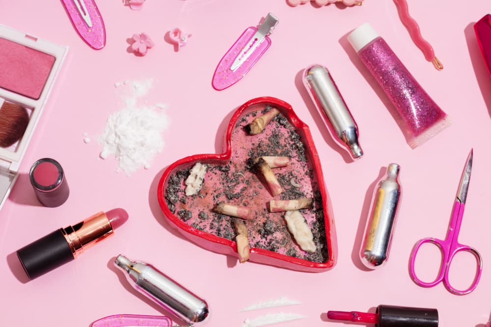 Pink Party Vices by Julia Ramiro — canvas wall art