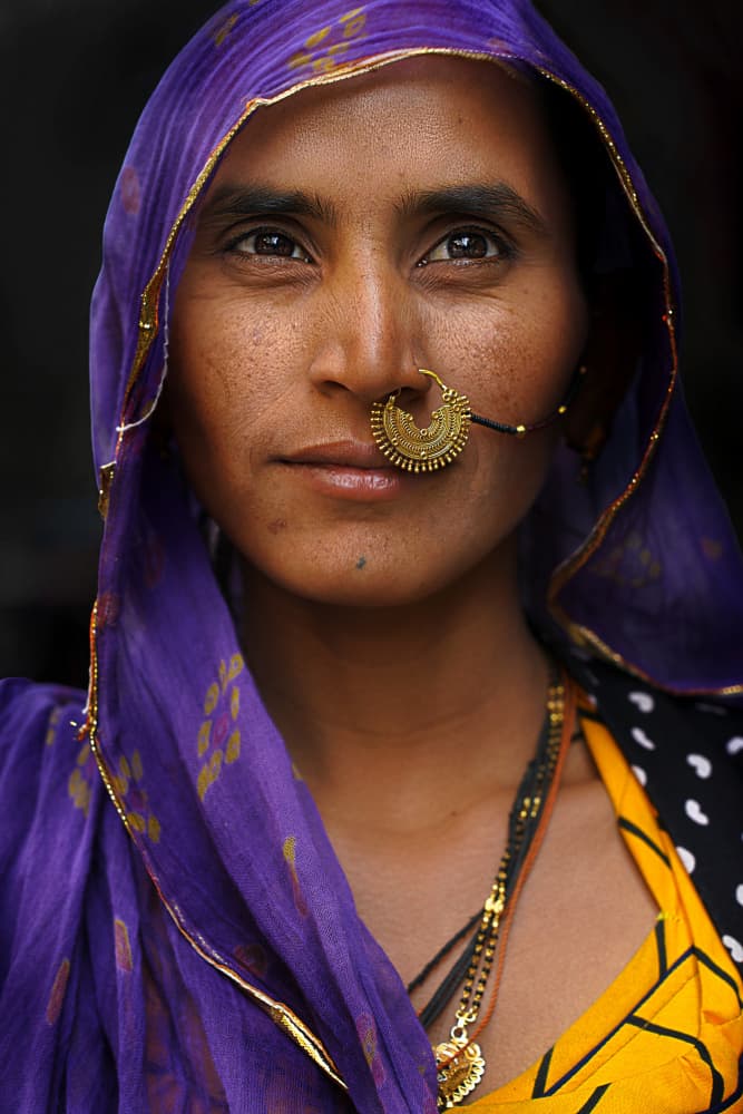 Indian Woman's Gaze by Tommaseo Gregorio — canvas wall art