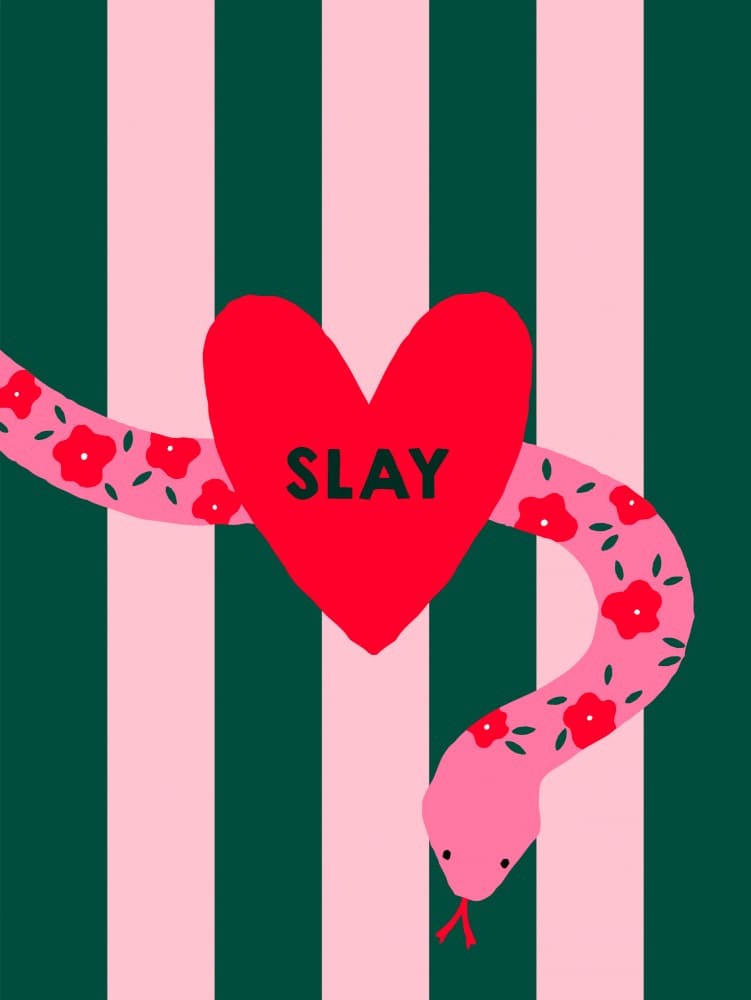 Slay Snake Heart by Aislinn Simmonds — canvas wall art