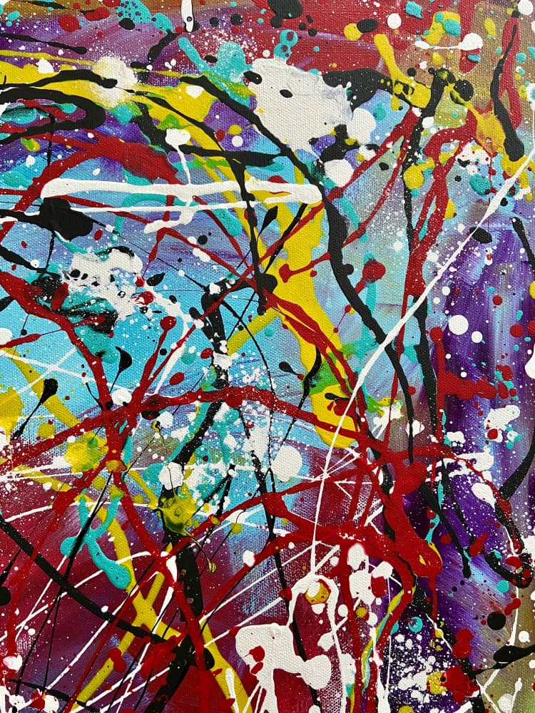 Vibrant Paint Splatter by Irene Chua — canvas wall art