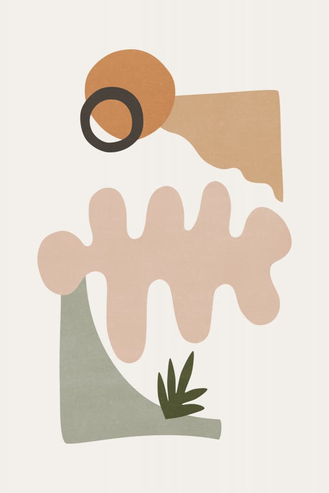 Earthy Abstract Shapes by amini54 — canvas wall art