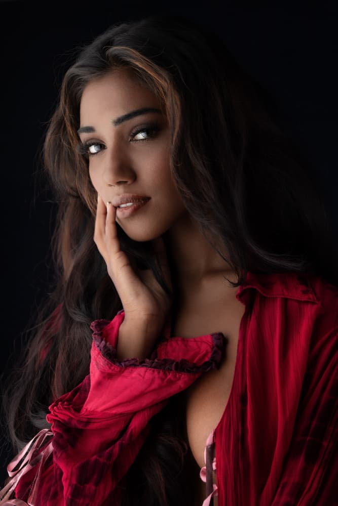 Sensual Woman In Red by Jan Slotboom — canvas wall art