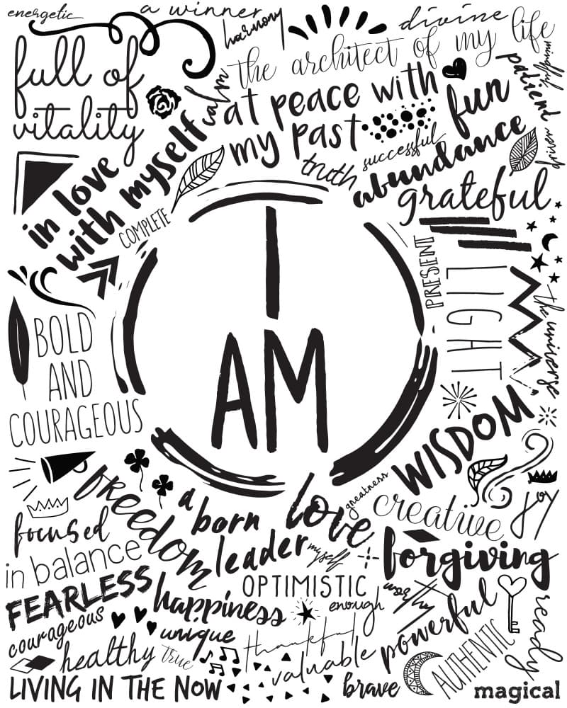 I Am Affirmations by Emiliano Deificus — canvas wall art