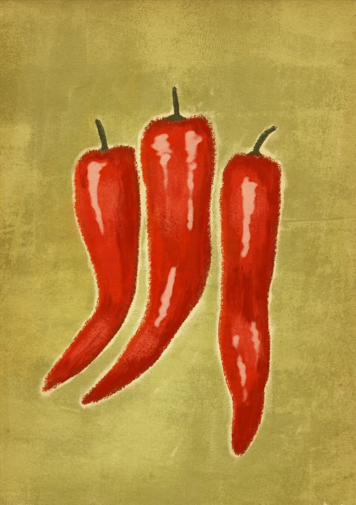 Hot Chili Trio by Aliya Putrus — canvas wall art