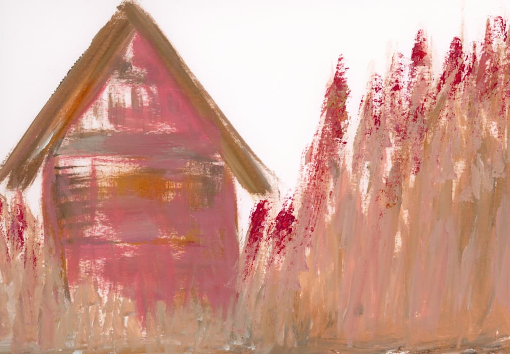 Painted Country House by Breanna Megan Studio — canvas wall art