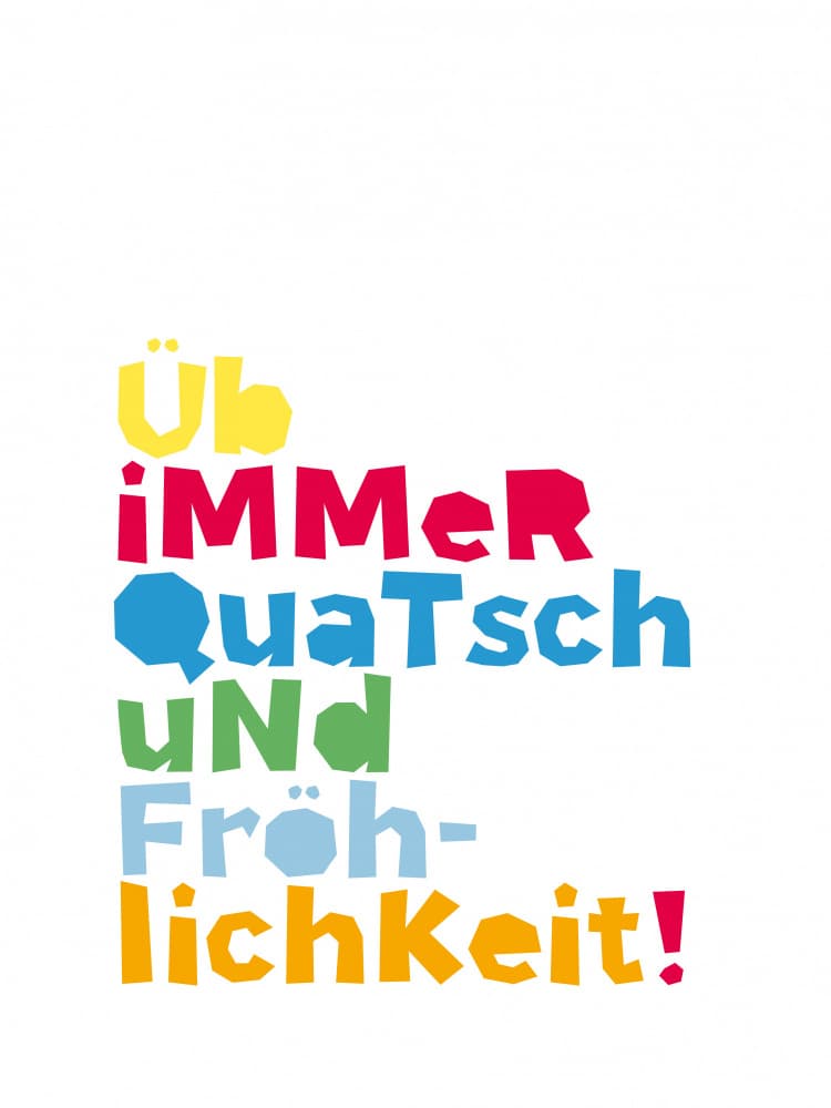 Playful German Quote by Ohkimiko — canvas wall art