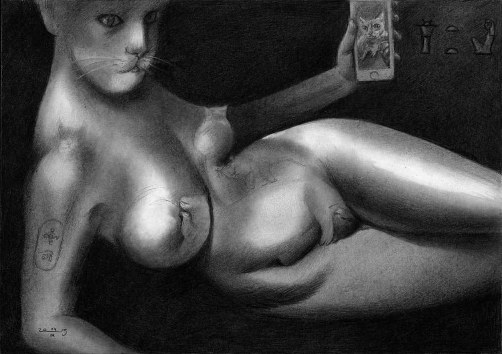 Bastet - 04-10-19 by Corné Akkers — canvas wall art