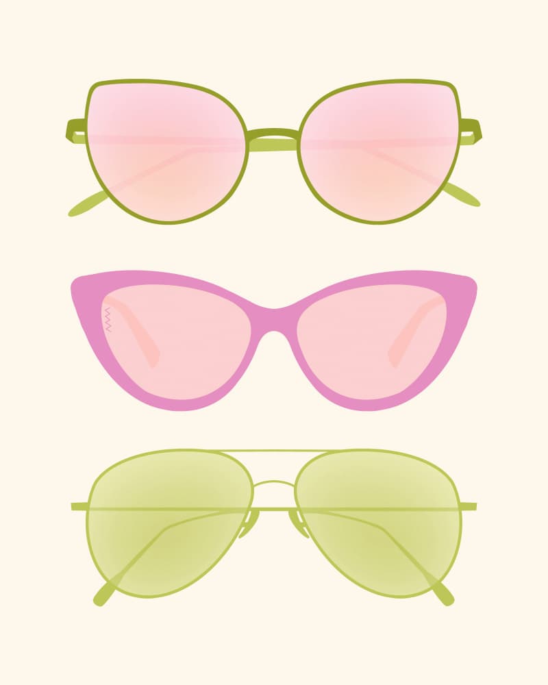 Stylish Summer Sunglasses by Artprink — canvas wall art