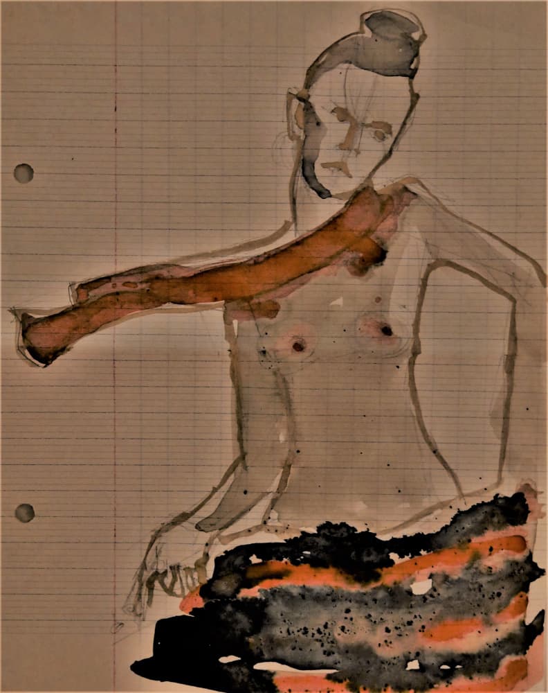 Nude Scetch by Doris Schmitz — canvas wall art