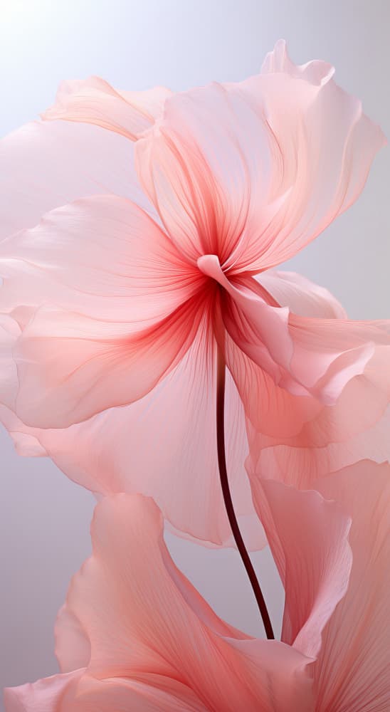 Flowing Pink Petals by Bilge Paksoylu — canvas wall art