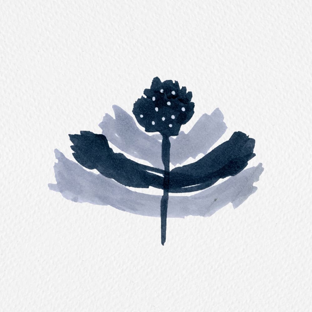 Indigo Abstract Bloom by Michele Channell — canvas wall art