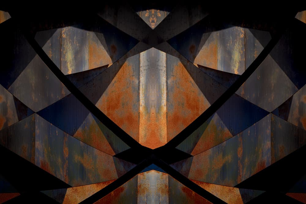 Rusted Geometric Forms by Greetje van Son — canvas wall art