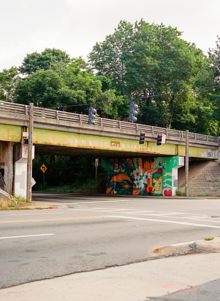 Colorful Street Art Bridge by Bethany Young — canvas wall art