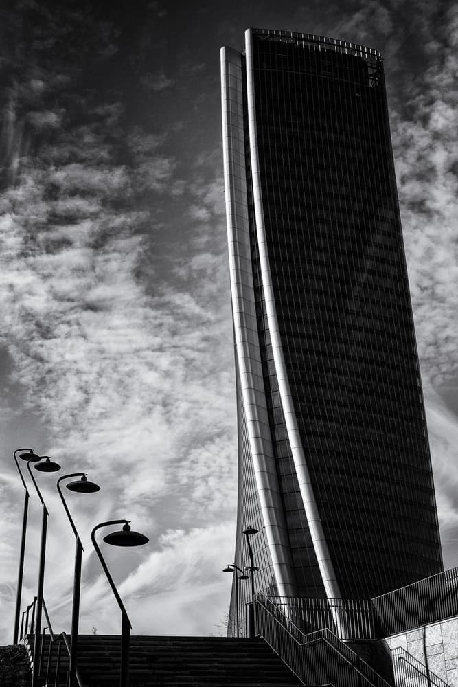 Curved City Skyscraper by Massimo Della Latta — canvas wall art